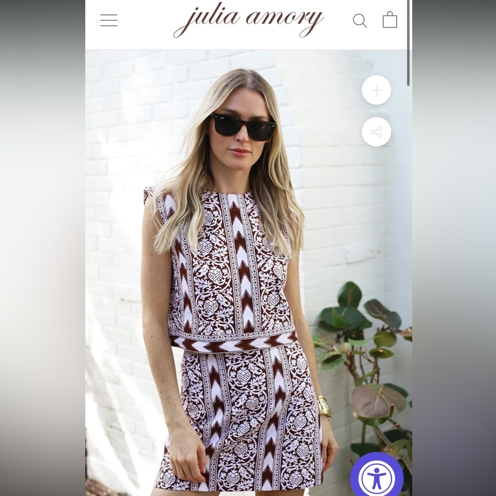 NWT Julia Amory Coco Island Ikat Set Size M
